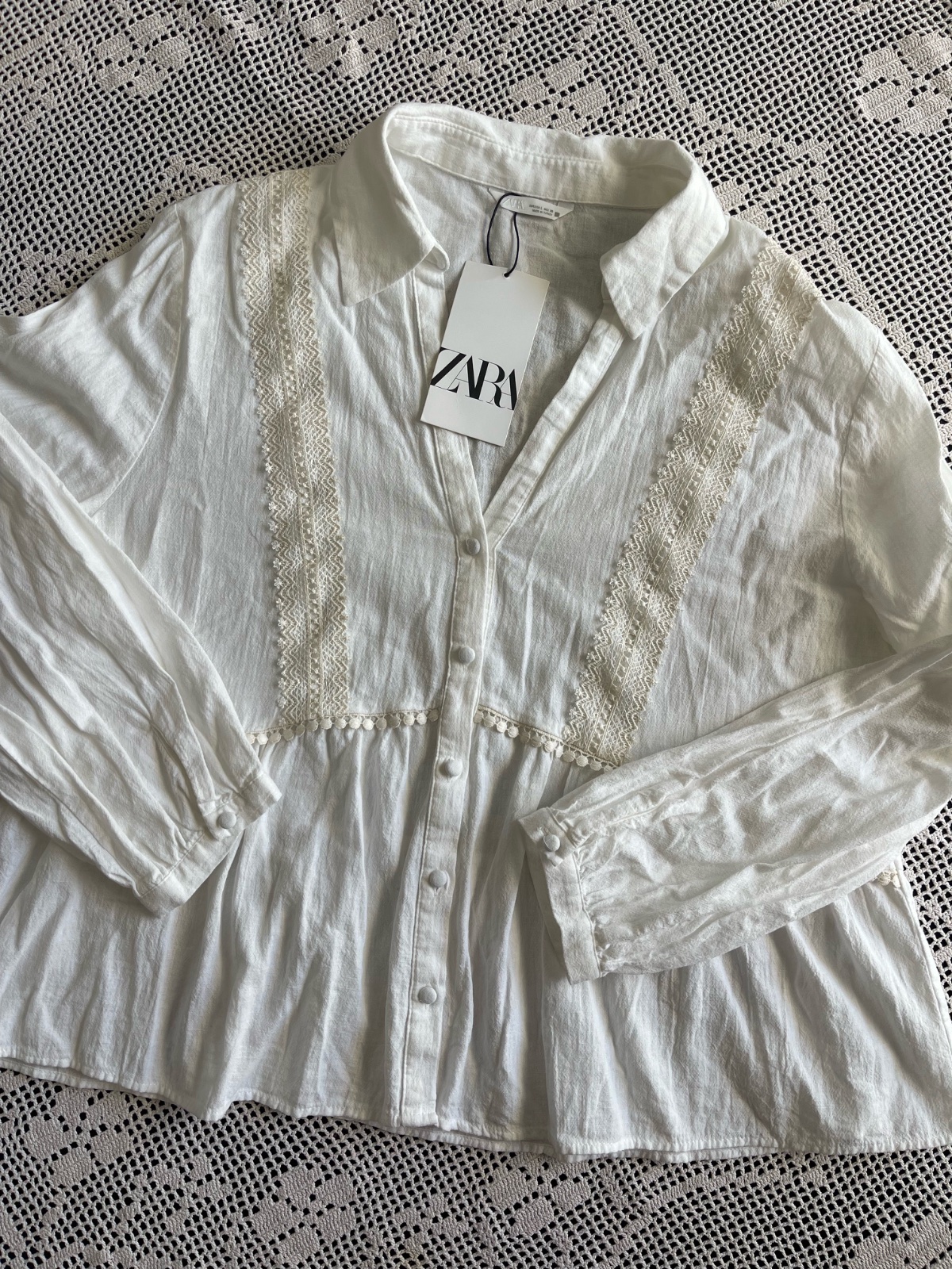 Chemise zara en lin et coton 