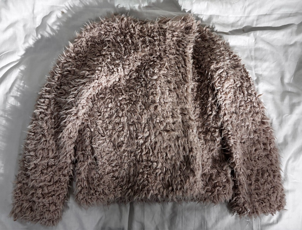 Shaggy faux fur coat