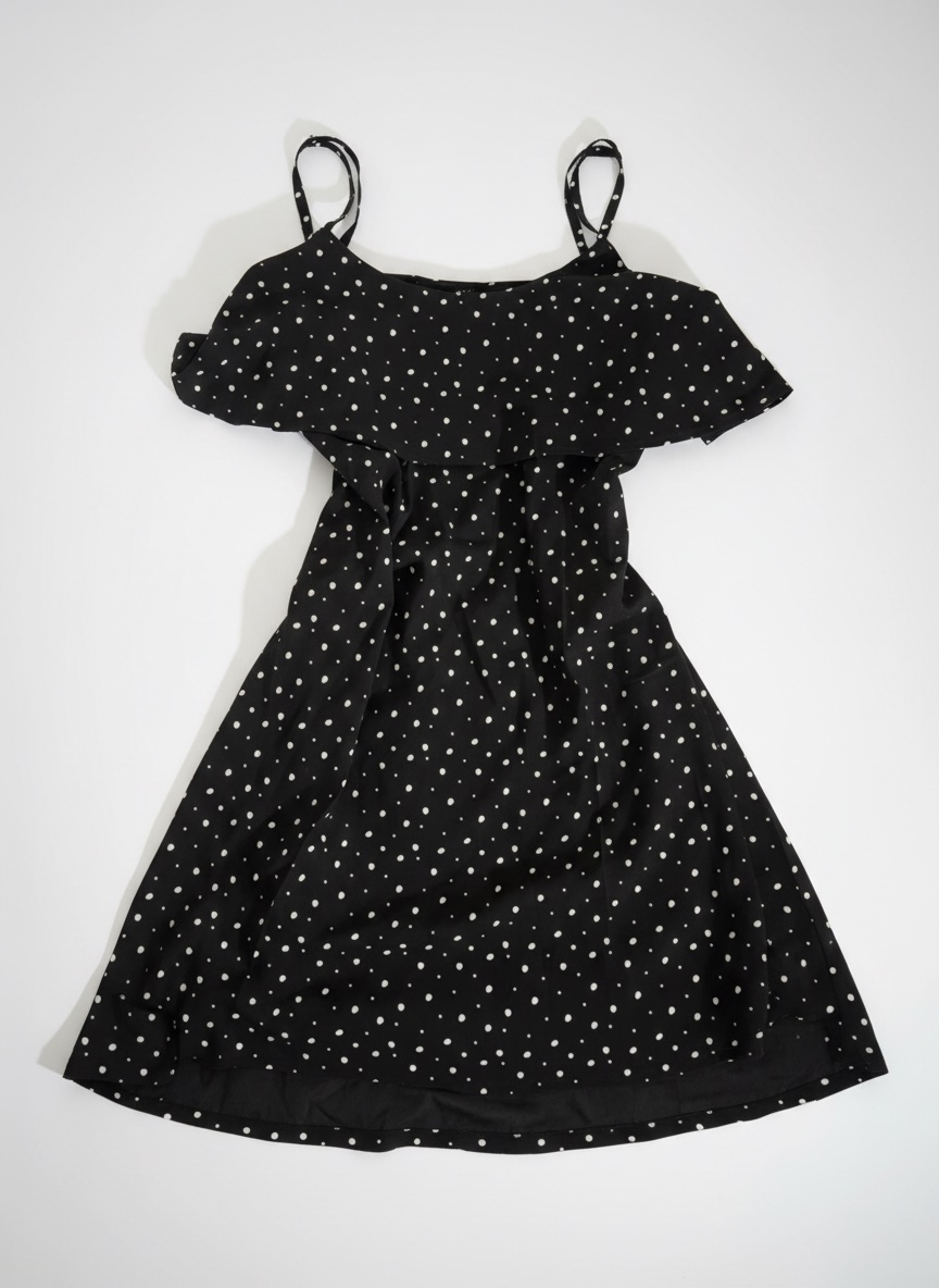 Robe polka dot noire
