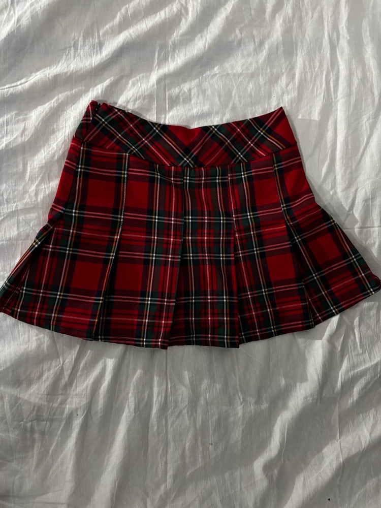 Jupe écossaise rouge
