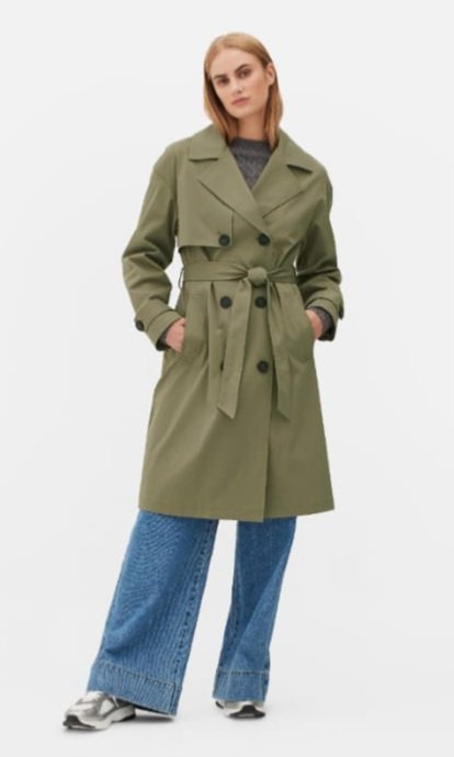Un joli manteau vert olive neuf la taille 46