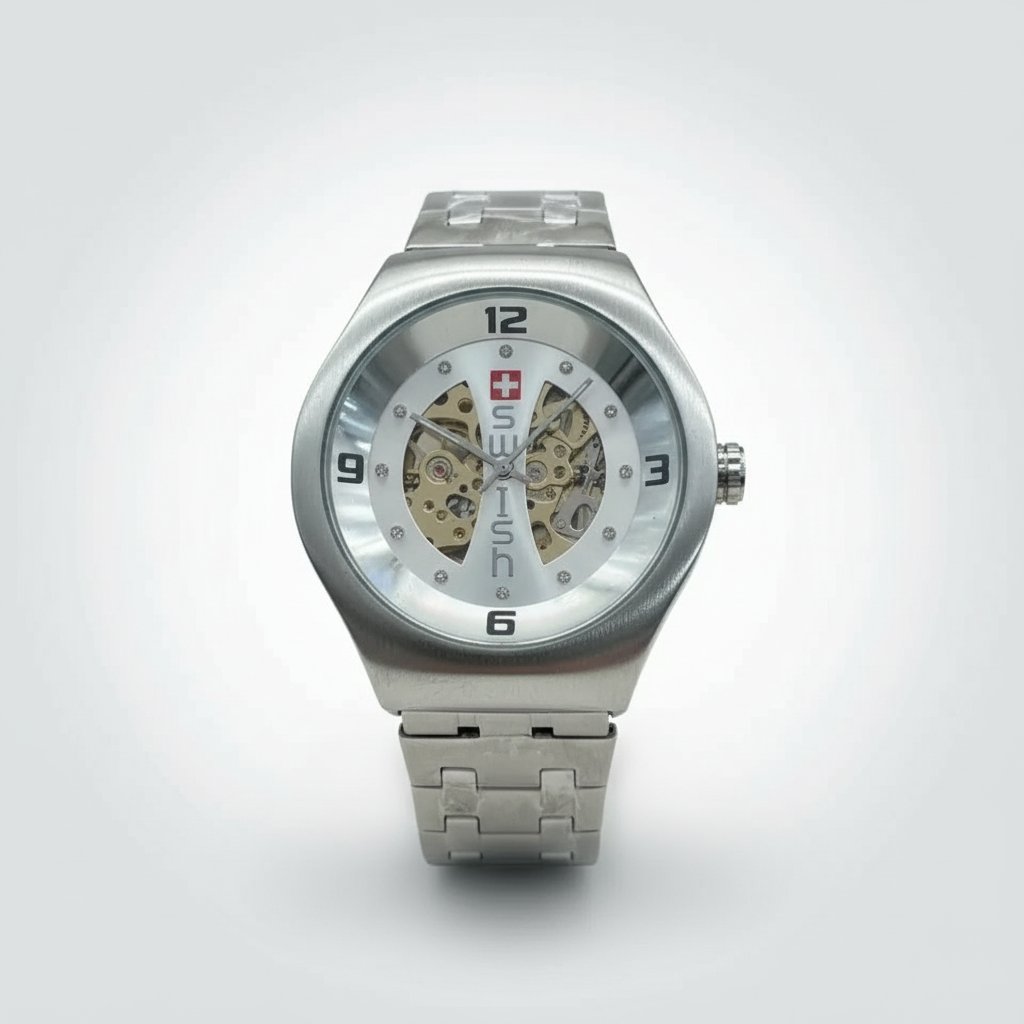 Montre Swatch automatique en marche etat satisfait لازمها تنظيفة