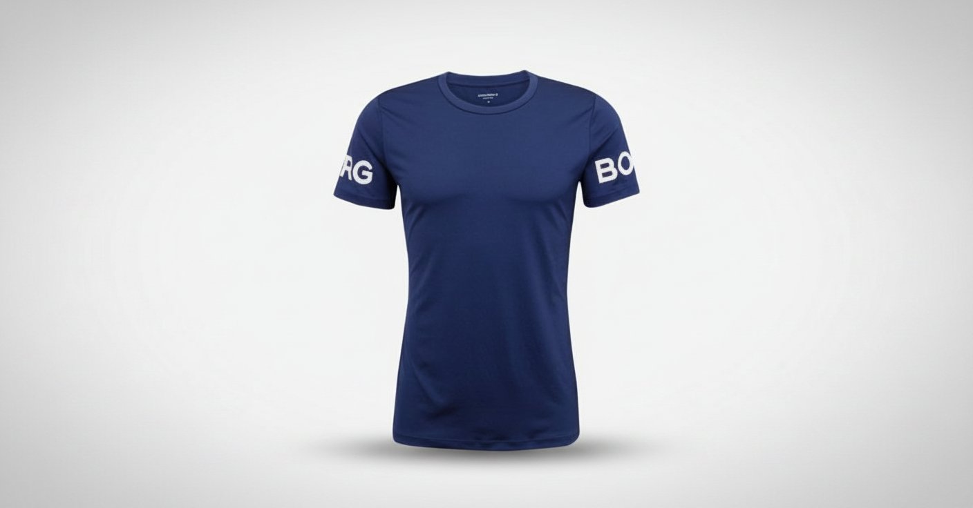 T-shirt bleu marine Neuf la marque Borg la taille M