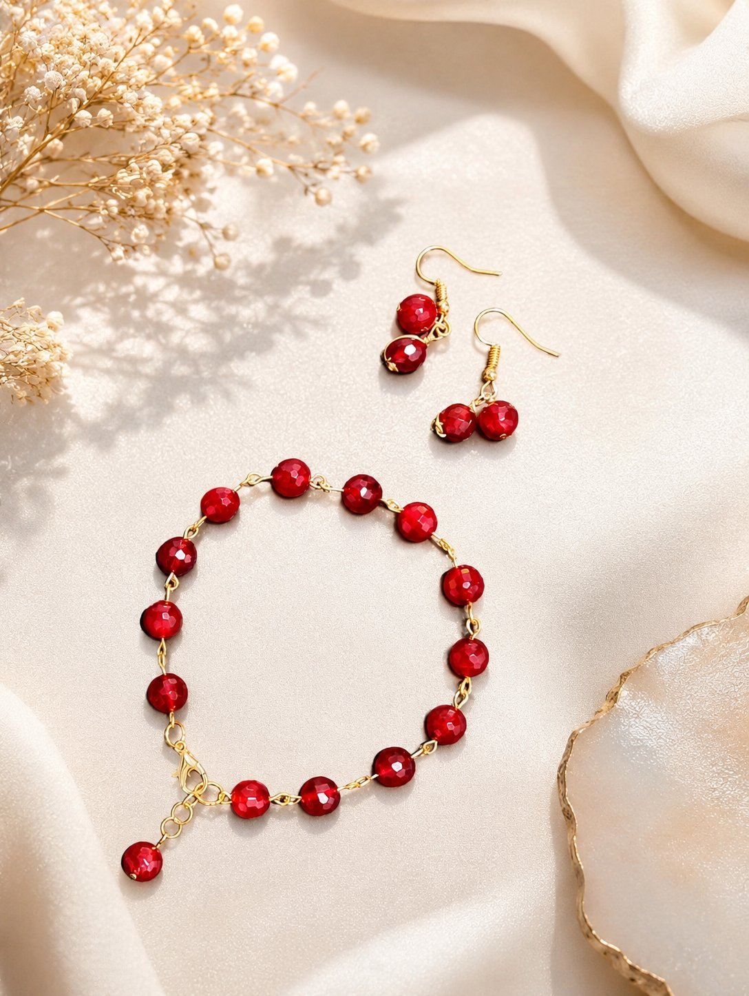 Parrure en agate rouge 