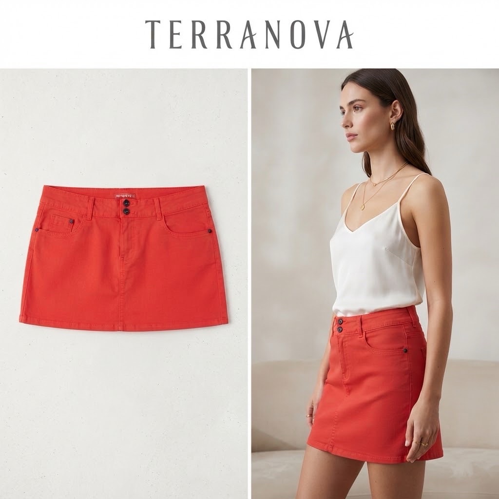 Mini-jupe rouge Terranova