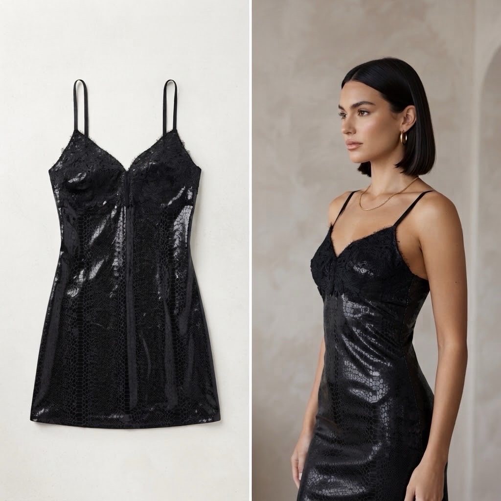 Robe noire en dentelle