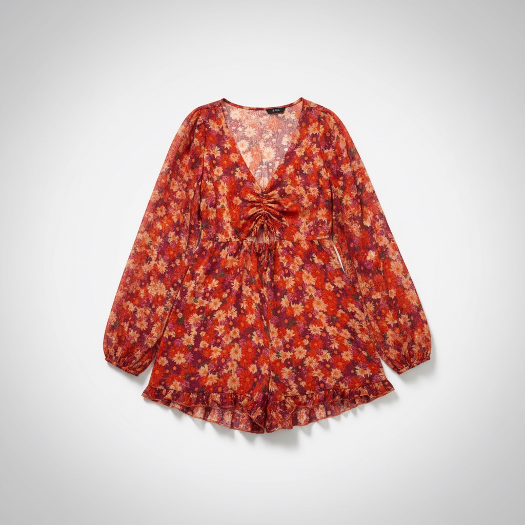 Combishort fleuri 