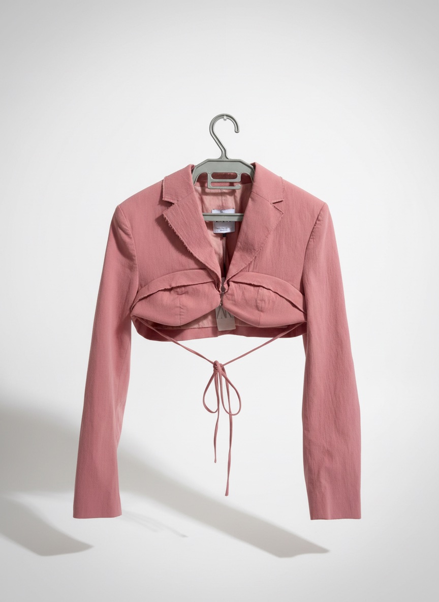 Un blazer court de style balconnet 