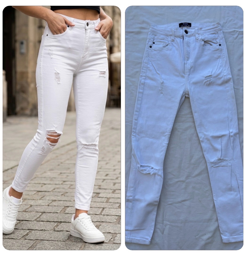 Pontalon bershka blanc
