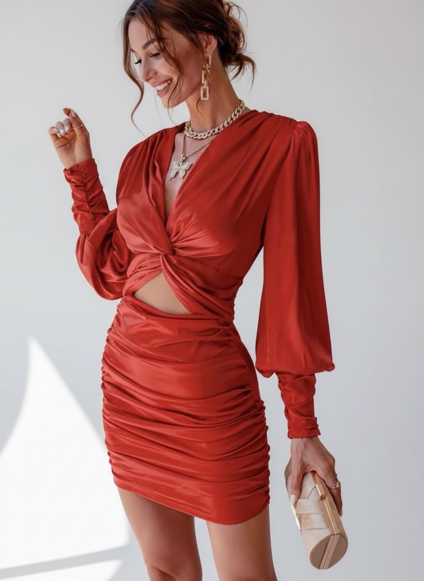Robe classe satiné