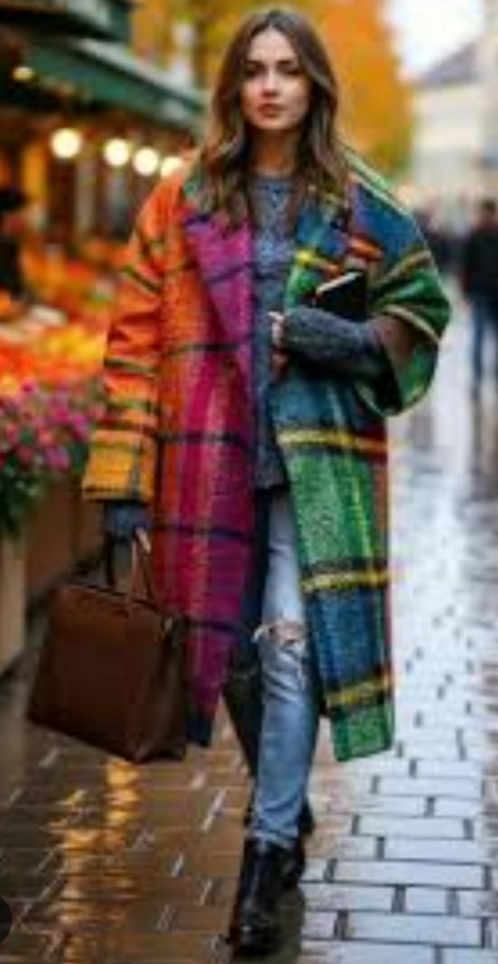 Manteau coloré oversise 