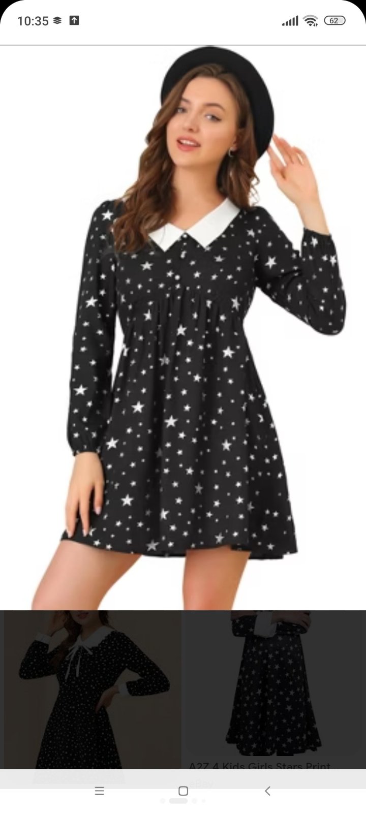 Robe courte étoilée