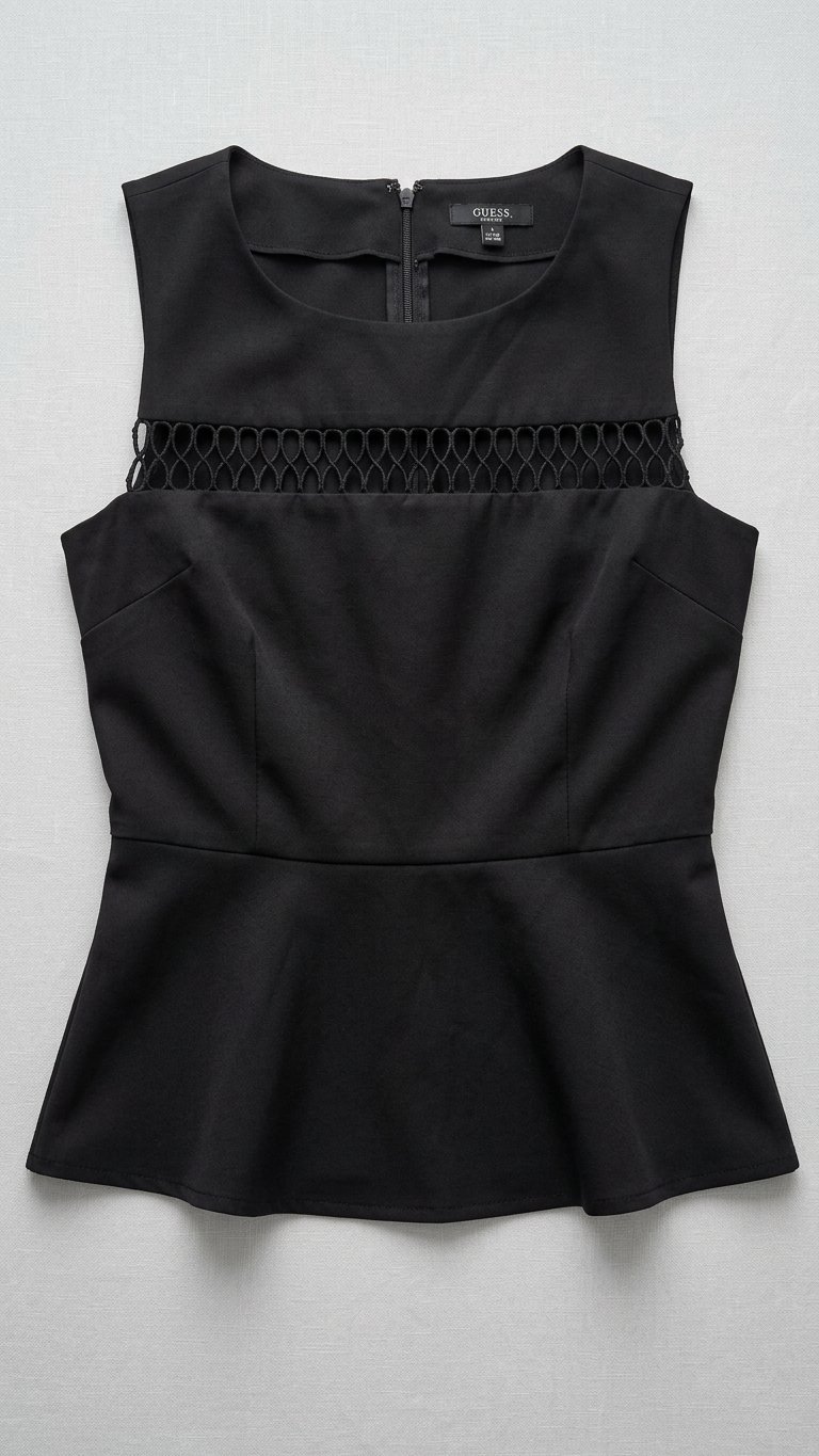 Haut Peplum Noir GUESS – Très bon état