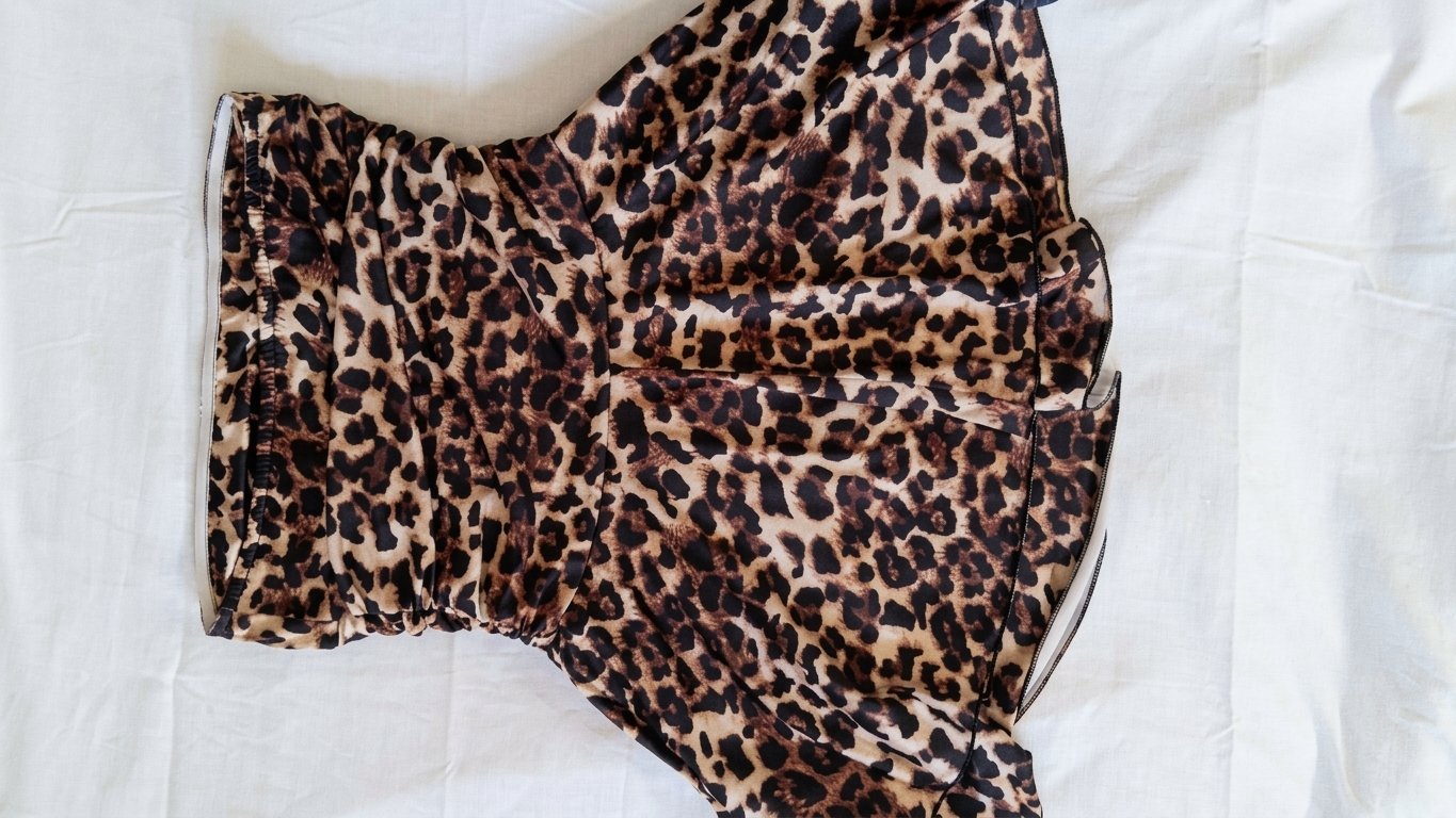 Robe mini bustier léopard 