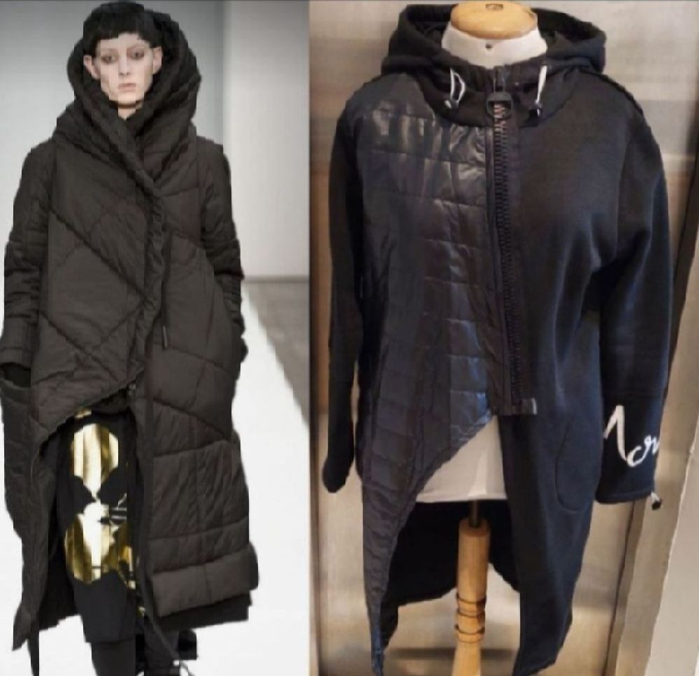 TENDANCE subliiiiime ❤️❤️❤️ manteau long oversize avec capuche fashion moitié matelassé séparée par une grande fermeture éclaire taille 36/38
