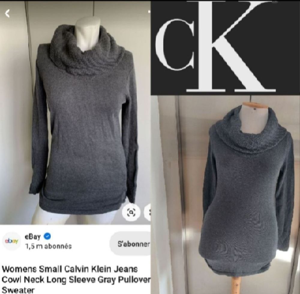 Subliiiiime ❤️ ❤️ robe laine à col roulé de CALVIN KLEIN taille 36/38