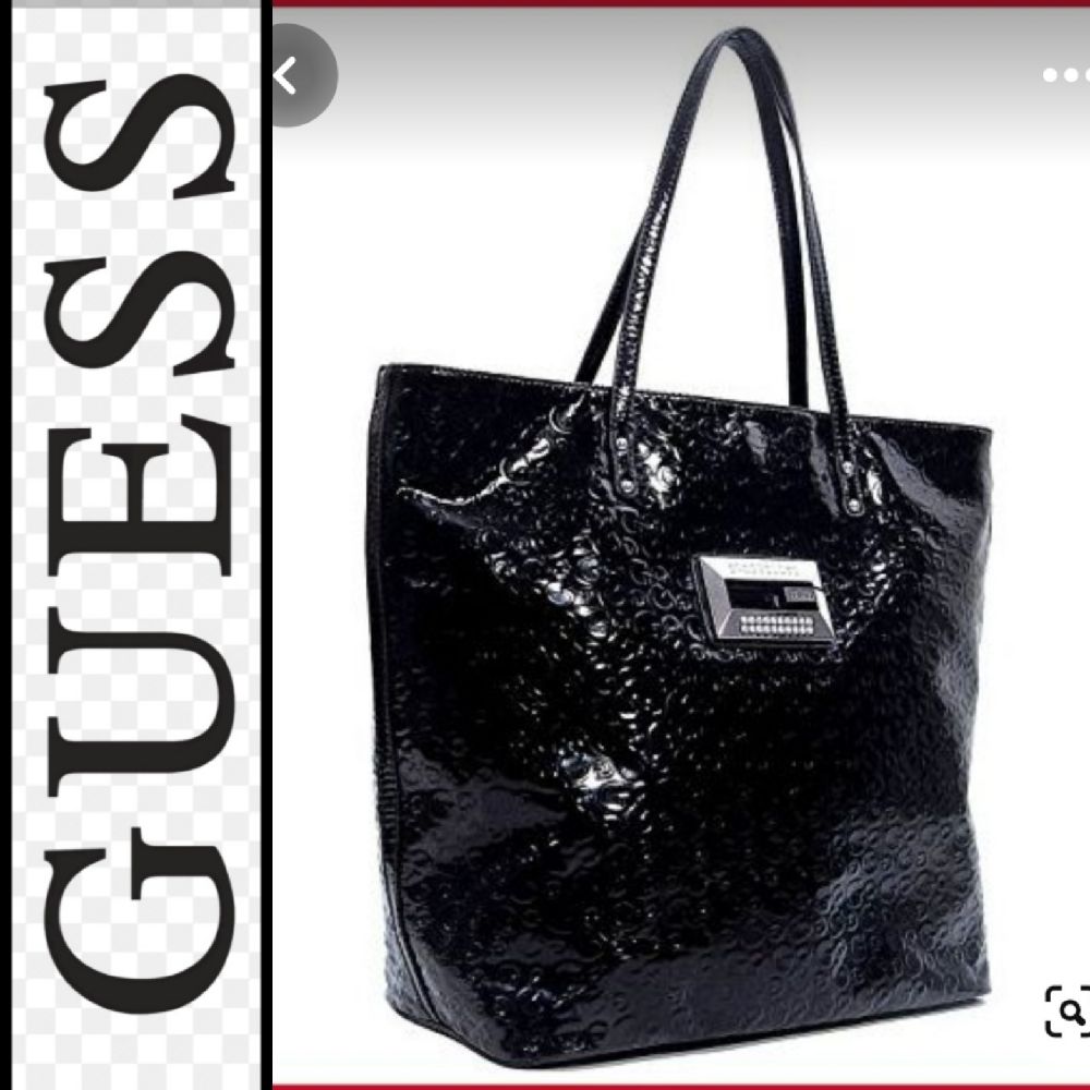 Sac à main 👜 GUESS authentique avec numéro de série noir verni