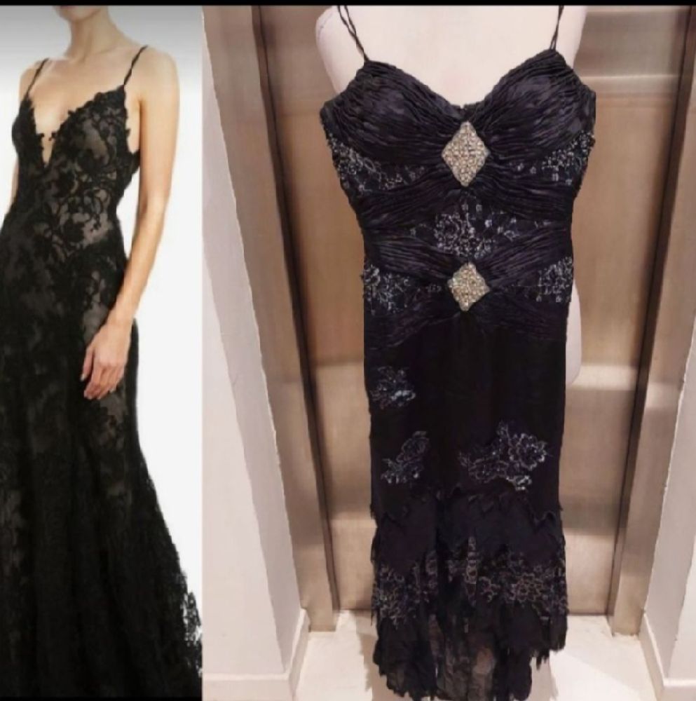 Très Très classe ❤️ ❤️ ❤️ robe de soirée en 100% soie très belle en vrai de DOLCE JOVANI taille 36/38