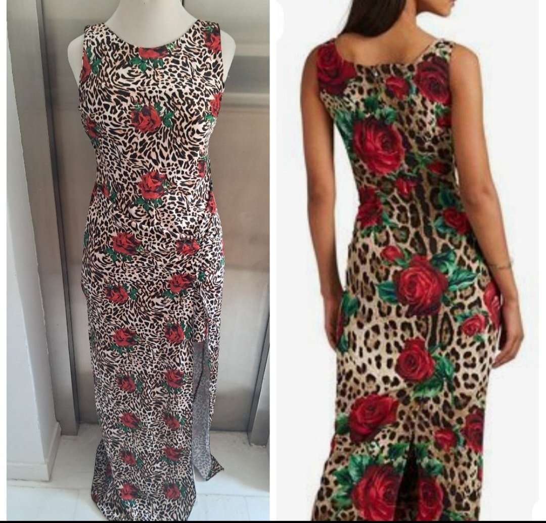 Subliiiiime❤️❤️❤️❤️❤️ robe maxi avec fente sur le côté légère de BOOHOO taille 42 