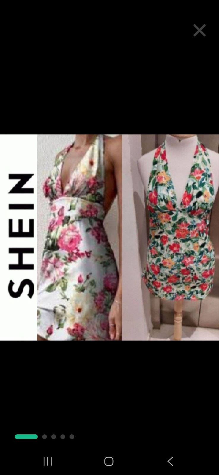 Subliiiiime❤️❤️❤️❤️ robe courte florale dos nu de SHEIN taille 34