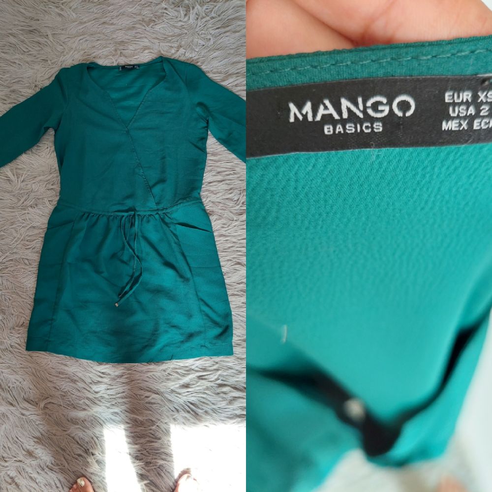 robe avec poche sur les côtés et ruban pour serrer la taille de MANGO taille XS