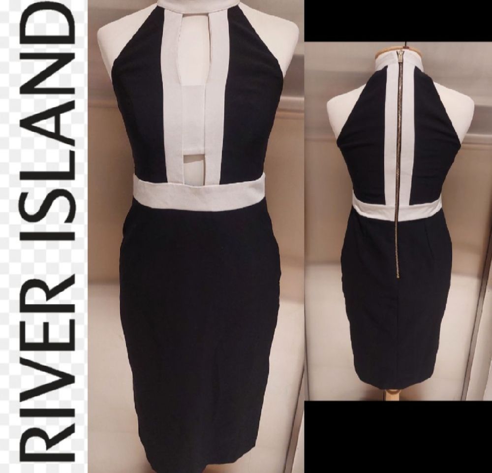 Subliiiiime ❤️ ❤️ ❤️ robe moulante Black and White de la marque RIVER ISLAND taille 36