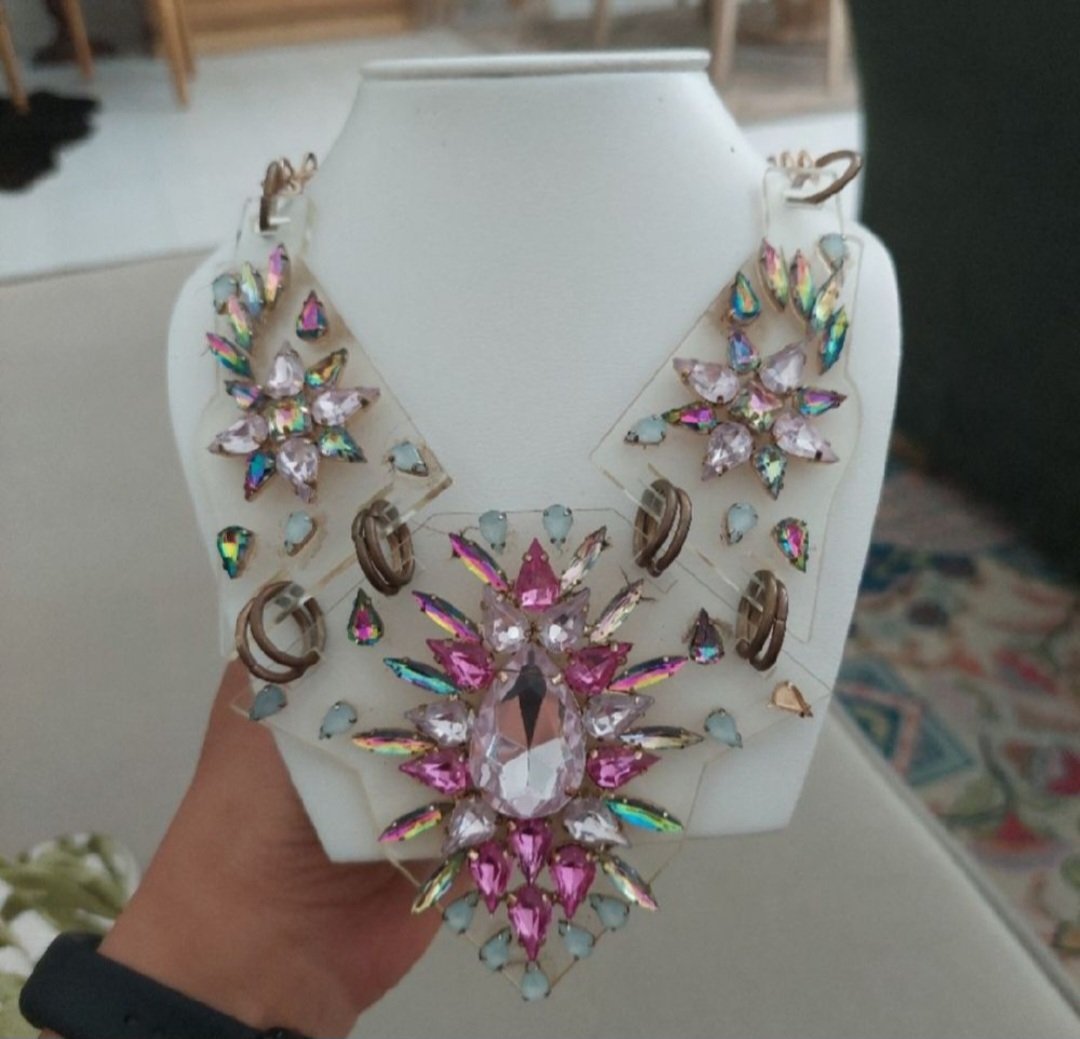 Subliiiiime ❤️❤️❤️❤️❤️collier transparent à cristaux brillants multicolores fashion 