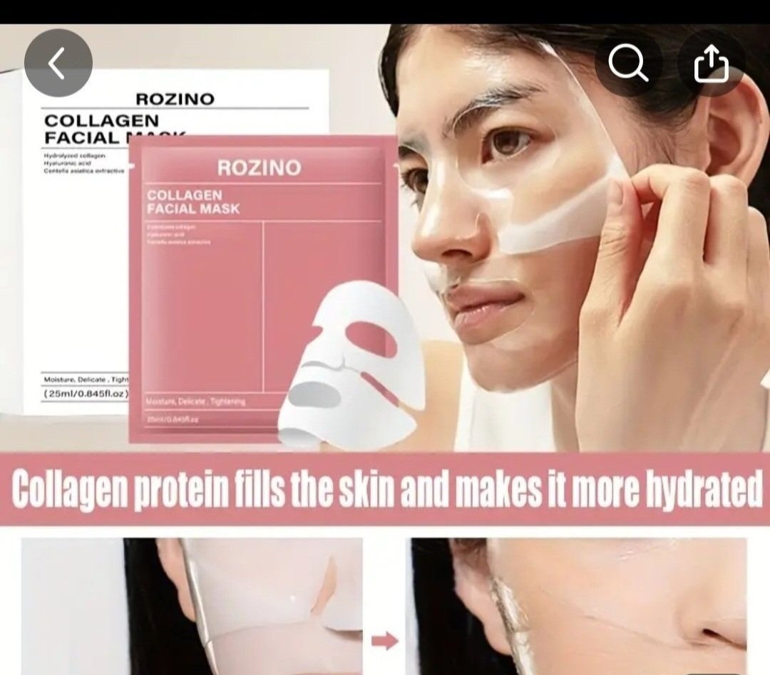 Très efficace par expérience subliiiiime❤️❤️❤️ 5 masks bio collagène masque hydratant en profondeur la peau il la rend hydraté délicate et éclatant élimine la sécheresse l aspect terne et relâchement de la peau du visage cacheté neuuuf importé de PARIS 