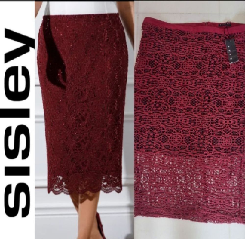 Subliiiiime ❤️ ❤️ ❤️ jupe en dentelles de SISLEY taille 40 neuve avec étiquette 🏷 