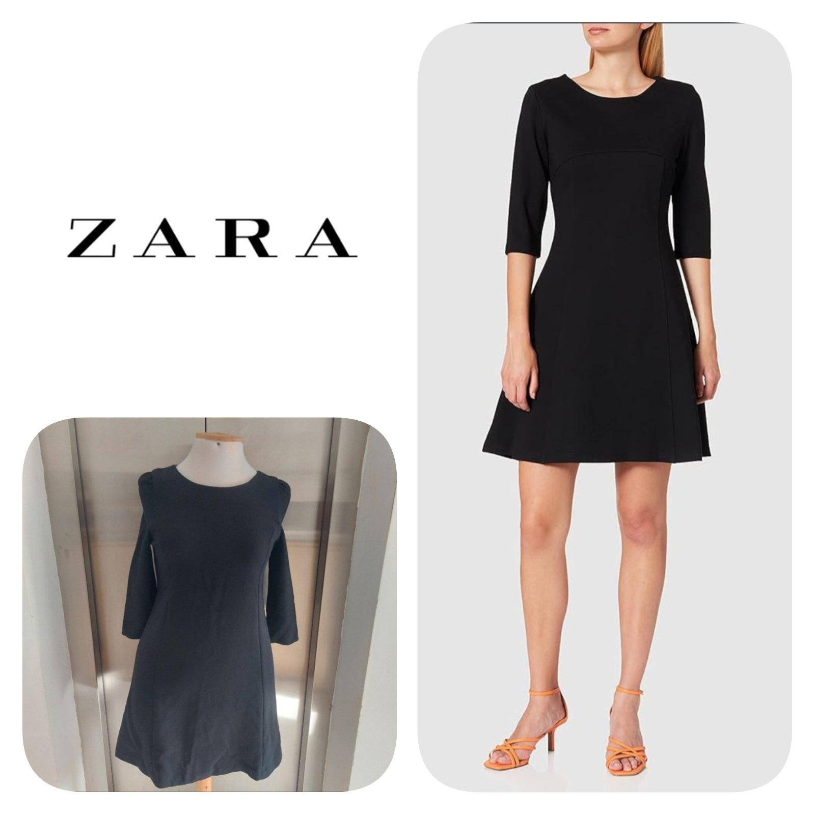 Subliiiiime❤️❤️❤️❤️❤️ robe noire tissu automne/ hiver ZARA taille 38