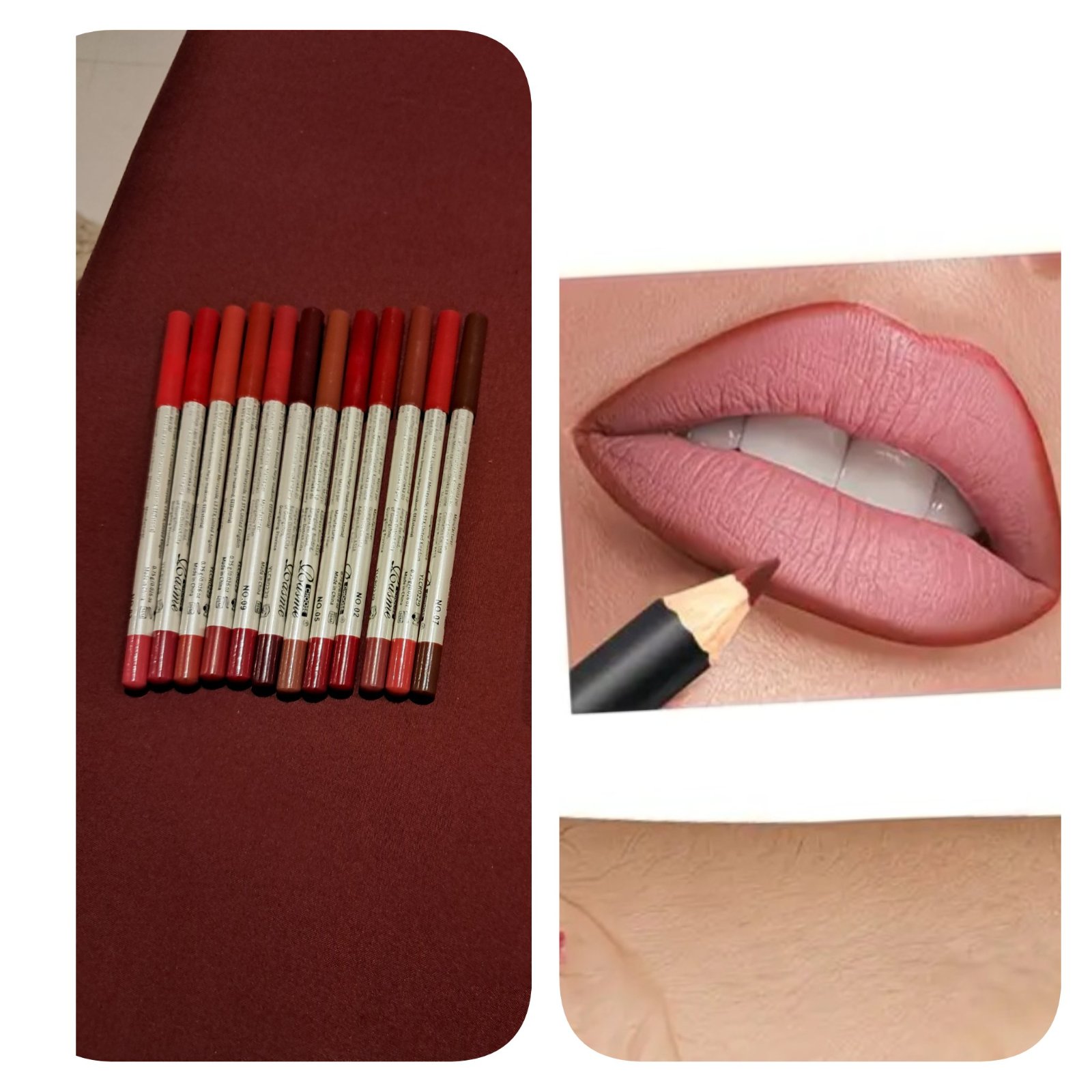 Subliiiiime❤️❤️❤️❤️ 12 crayons contours des lèvres Waterproof+ Mate longue tenue 24h neuf 
