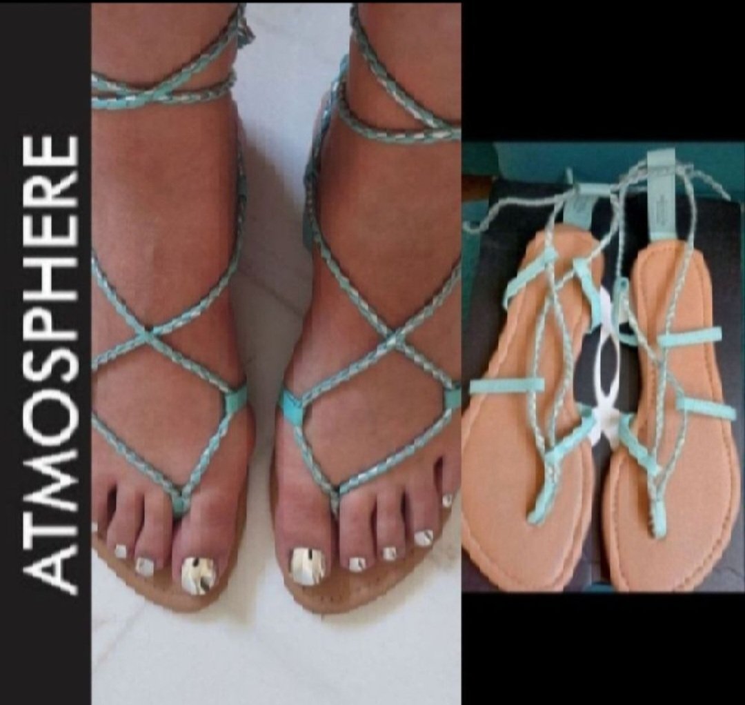 Subliiiiime❤️❤️❤️❤️ sandale plat à lacets de la marque ATMOSPHÈRE importé pointure 38 neuuuf 