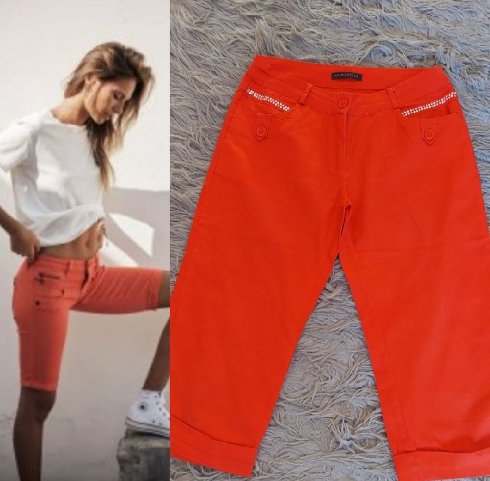 Subliiiiime ❤️ ❤️ ❤️ bermuda en cotton avec strasses paillettes sur les côtes fashion taille 36