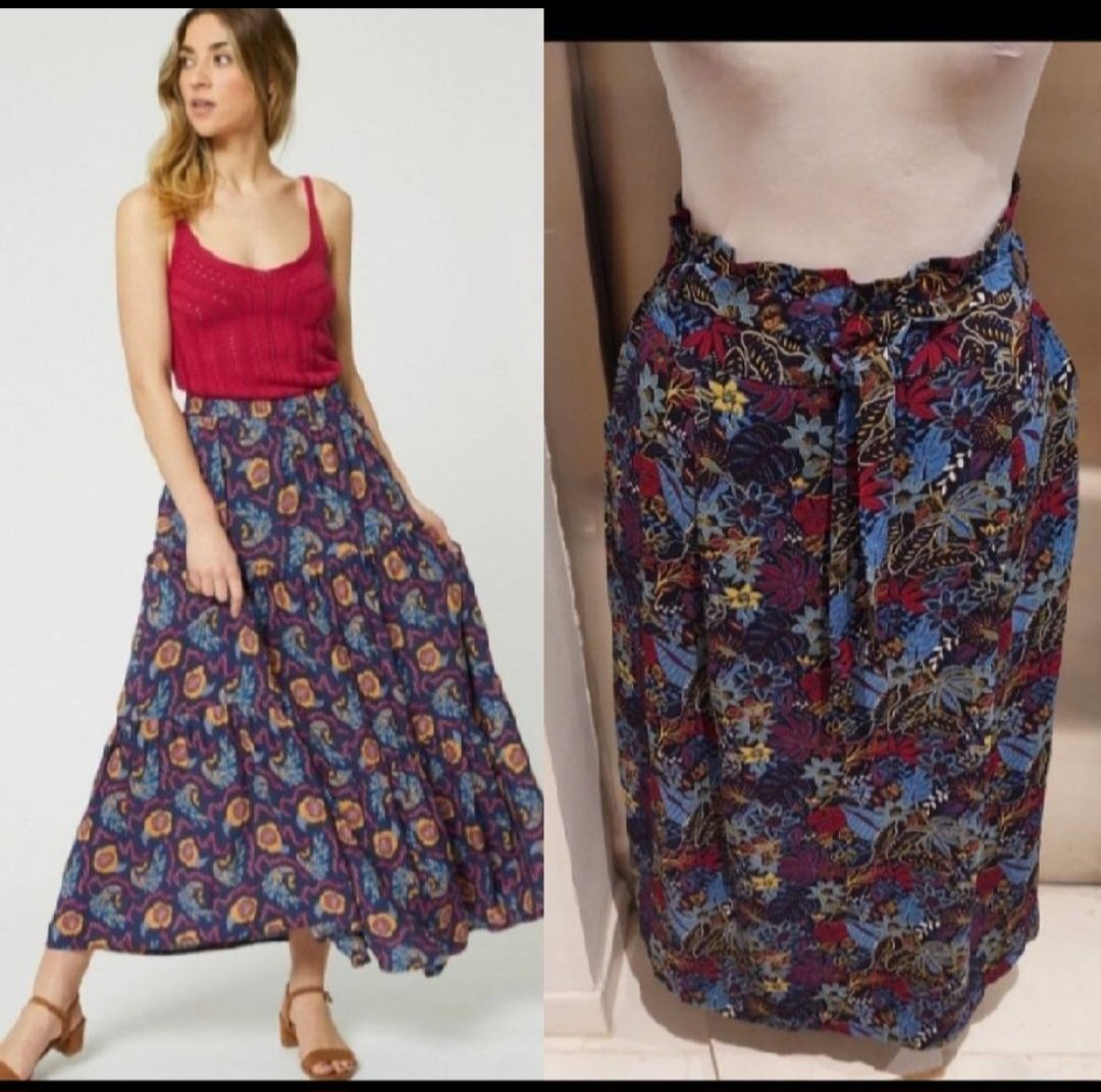 Subliiiiime❤️❤️❤️ jupe cloche maxi de INEXTENSO taille 40 neuve avec étiquette 🏷