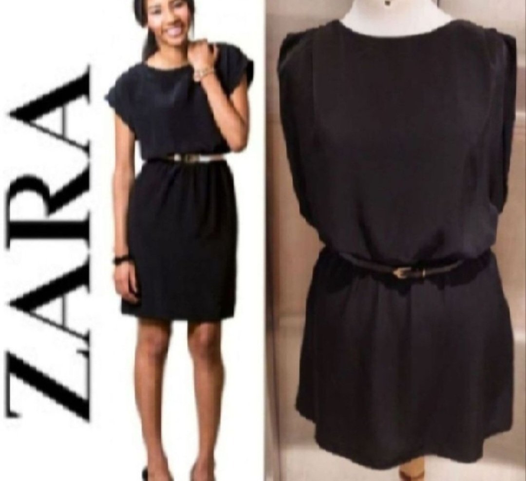 Subliiiiime ❤️❤️❤️robe noire avec ceinture de ZARA taille 36