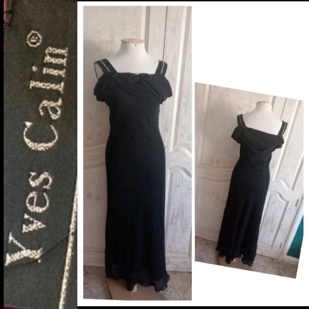 Subliiiiime ❤️ ❤️ ❤️ robe longue de soirée en mousseline avec des strasses fashion de YVES CALIN PARIS taille 36