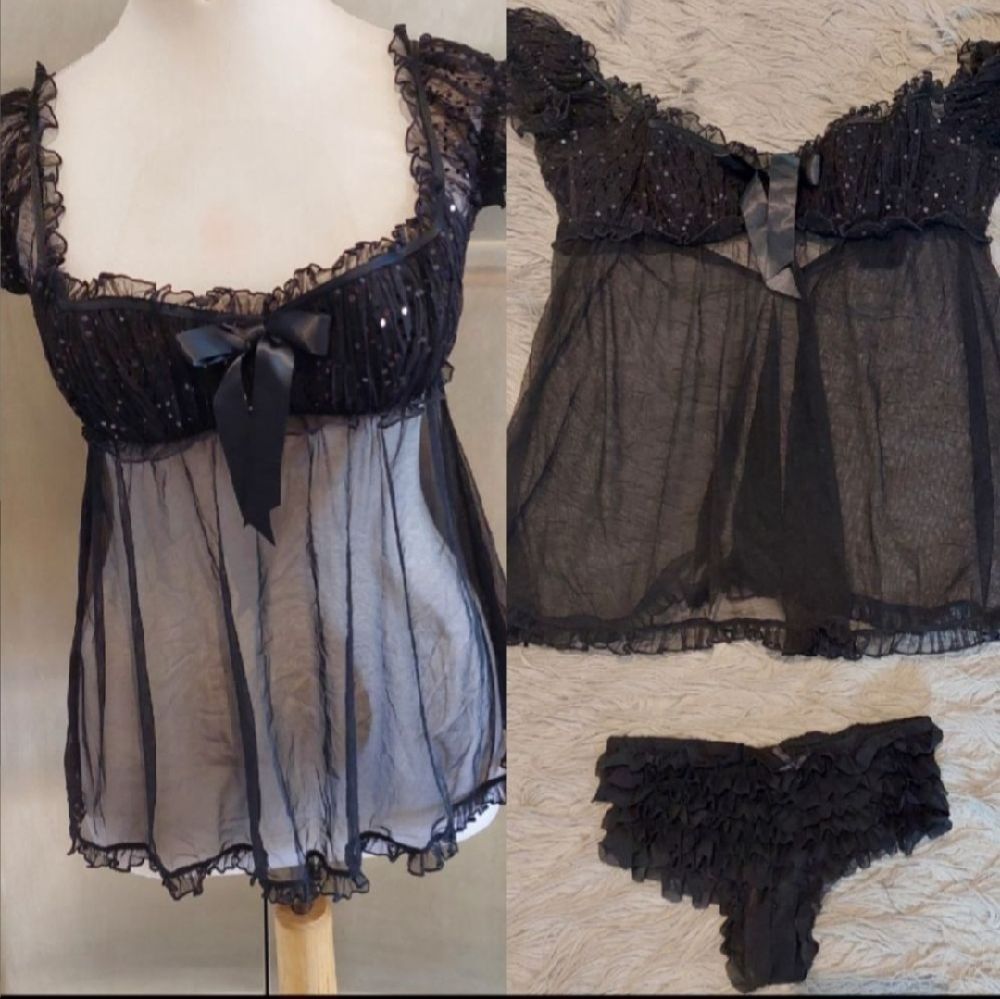 Subliiiiime ❤️ ❤️ ❤️ lingerie nuisettes courte et slip sexy taille 38