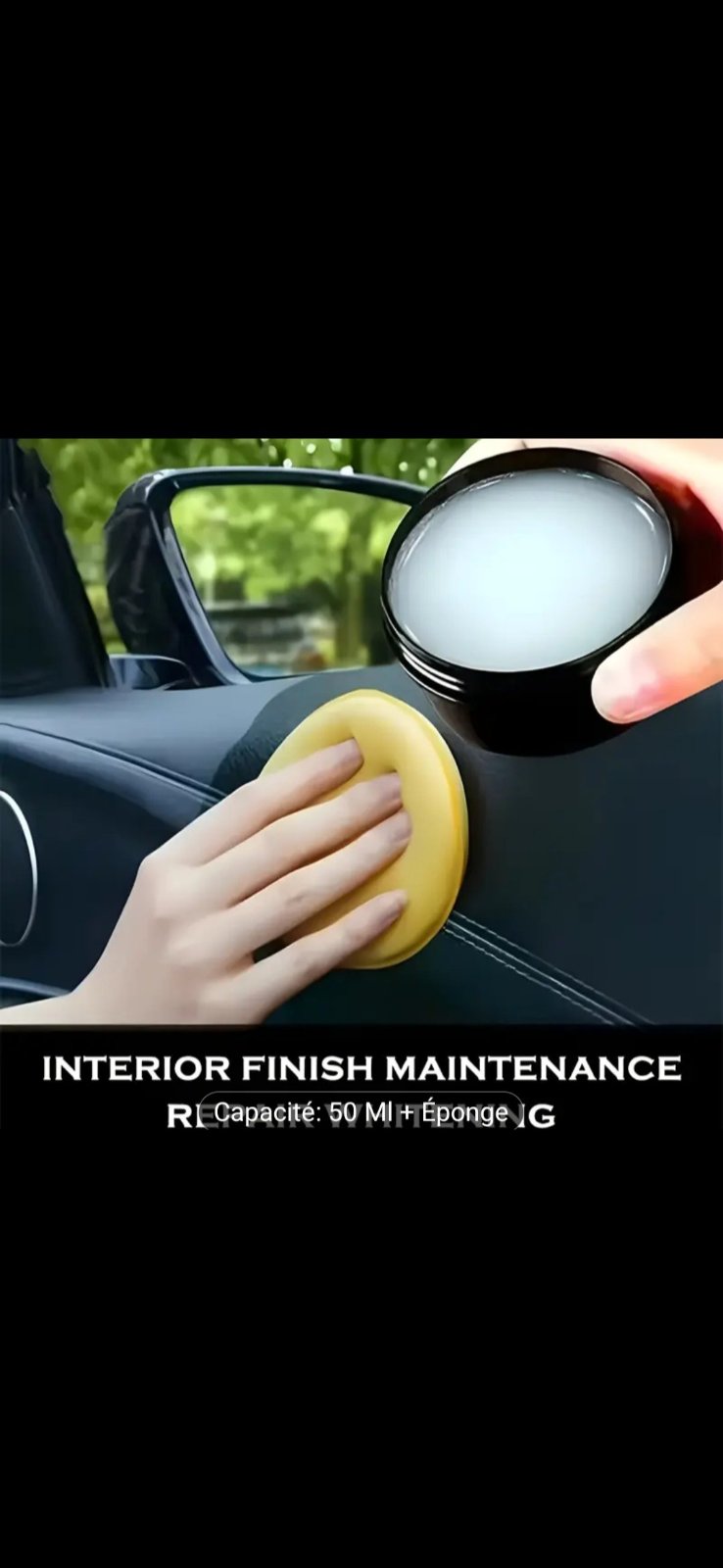 Très utile et efficace Sublime❤️❤️❤️❤️❤️ rénovateur de plastique de voiture pour retour au noir brillants agent de revêtement en cir neuuuf 