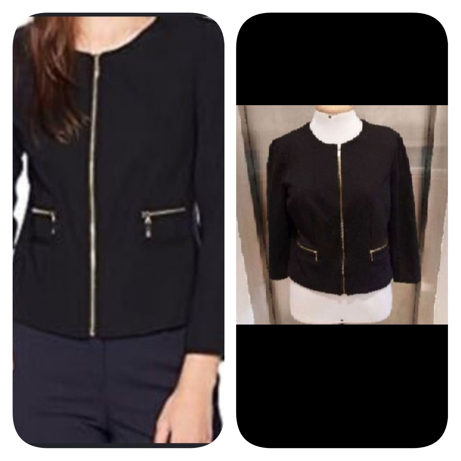 Subliiiiime❤️❤️❤️❤️❤️❤️ veste noire zippée taille 40 comme neuve