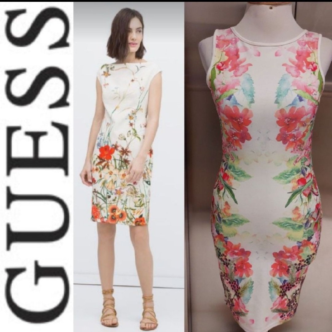 Subliiiiime❤️❤️❤️❤️ robe moulante florale de GUESS taille 36