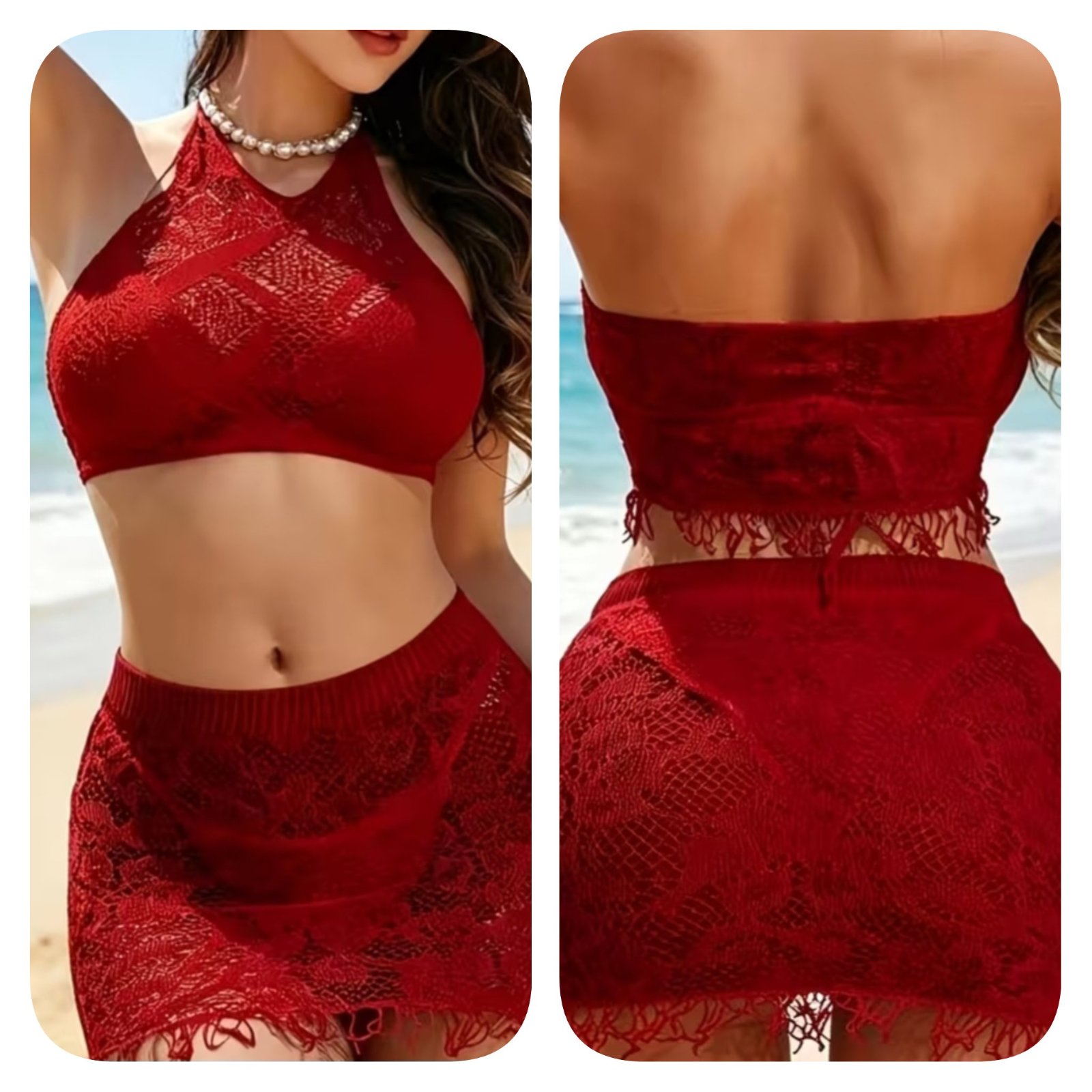 Subliiiiime❤️❤️❤️❤️ 2 pièces TOP et mini jupe moulant  tissu elasthanne taille unique neuuuf 