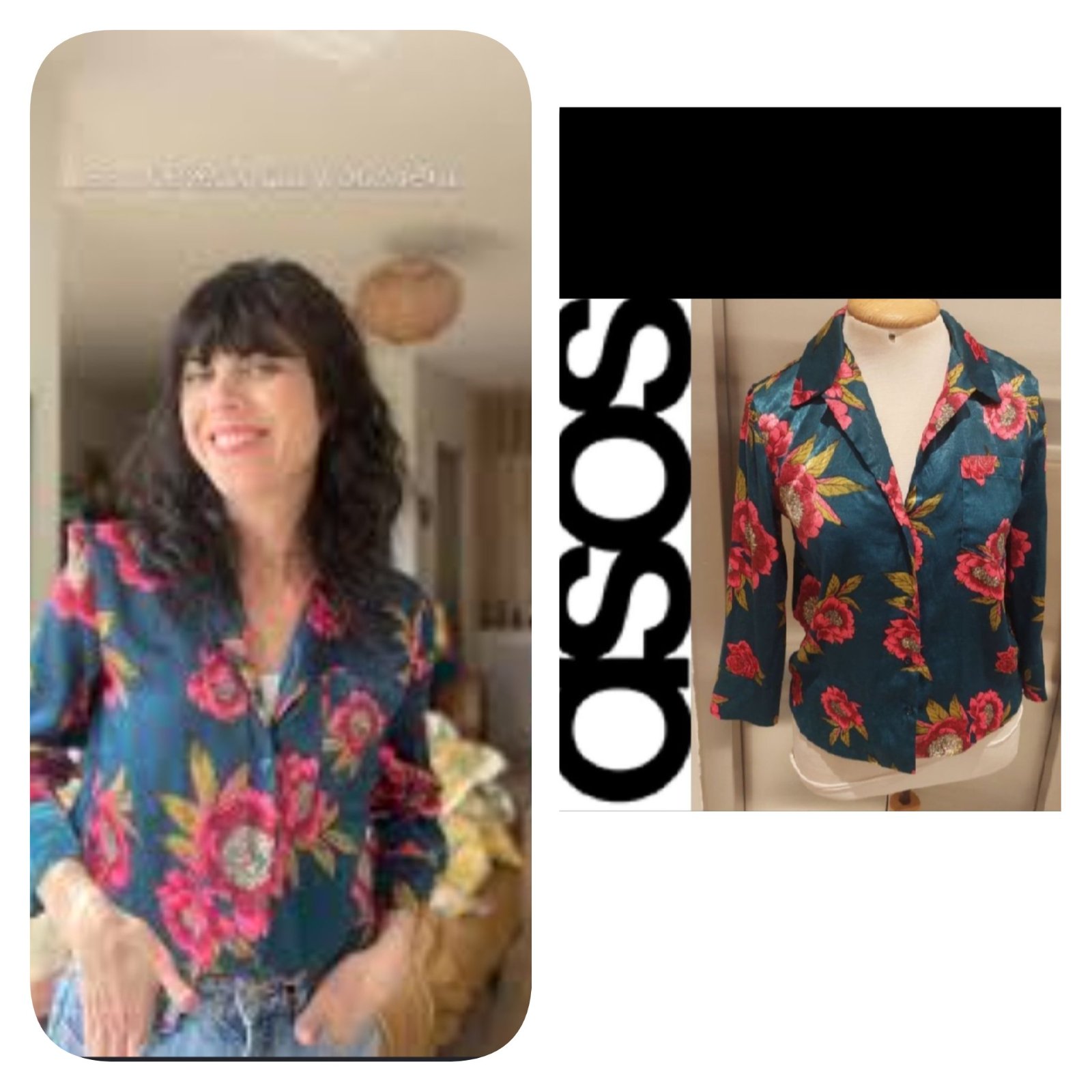 Subliiiiime ❤️❤️❤️❤️❤️chemise florale satinée de la marque ASOS taille 36