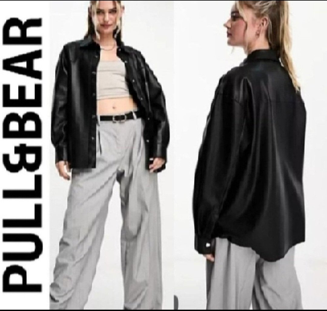 Subliiiiime ❤️❤️❤️❤️❤️chemise en similicuir oversize nouvelle collection de PULL&BEAR taille 36 /38 neuve avec étiquette🏷 importé de PARIS 