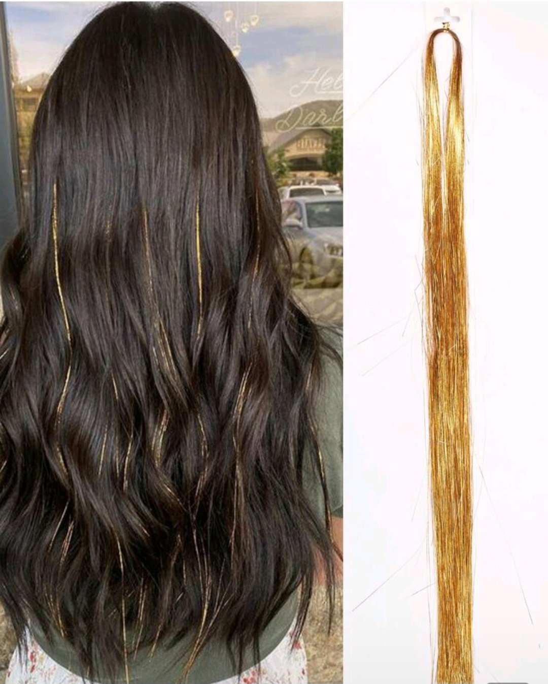 Subliiiiime ❤️❤️❤️❤️extension tinsel de cheveux brillants étincelants longueur 90cm/120cm neuf