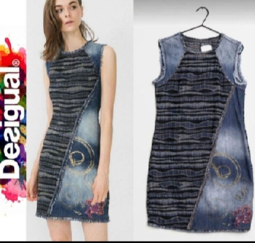 Subliiiiime ❤️❤️❤️❤️robe de DESIGUAL tissu mélangé avec du jean taille 38/40