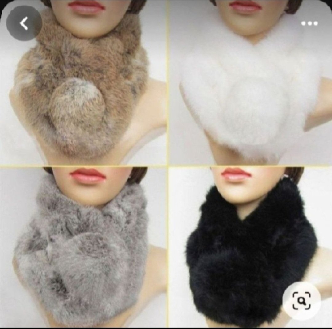 Subliiiiime ❤️❤️❤️❤️lot de 2 cache col en fausse fourrure ❤️noir❤️ et ❤️blanc❤️ neuuuf
