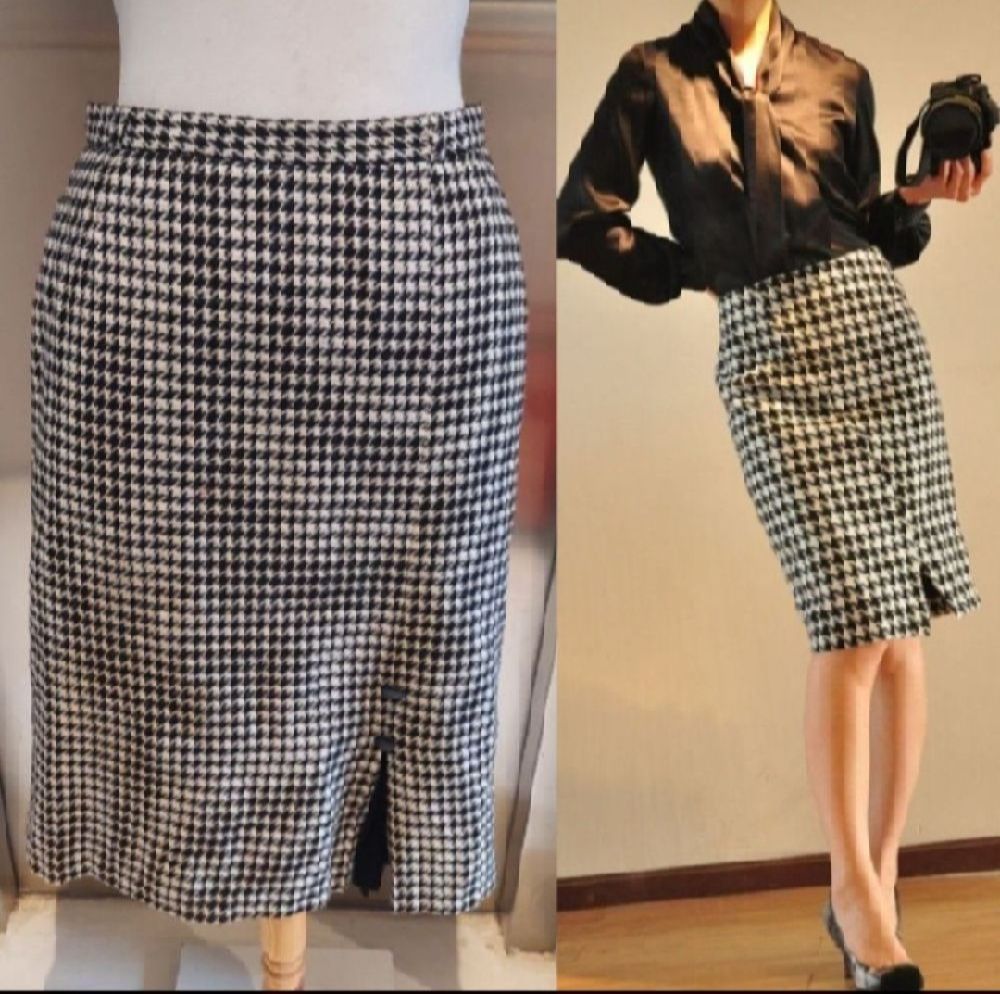 Subliiiiime ❤️ ❤️ ❤️ ❤️ jupe pieds de poule en laine taille 42