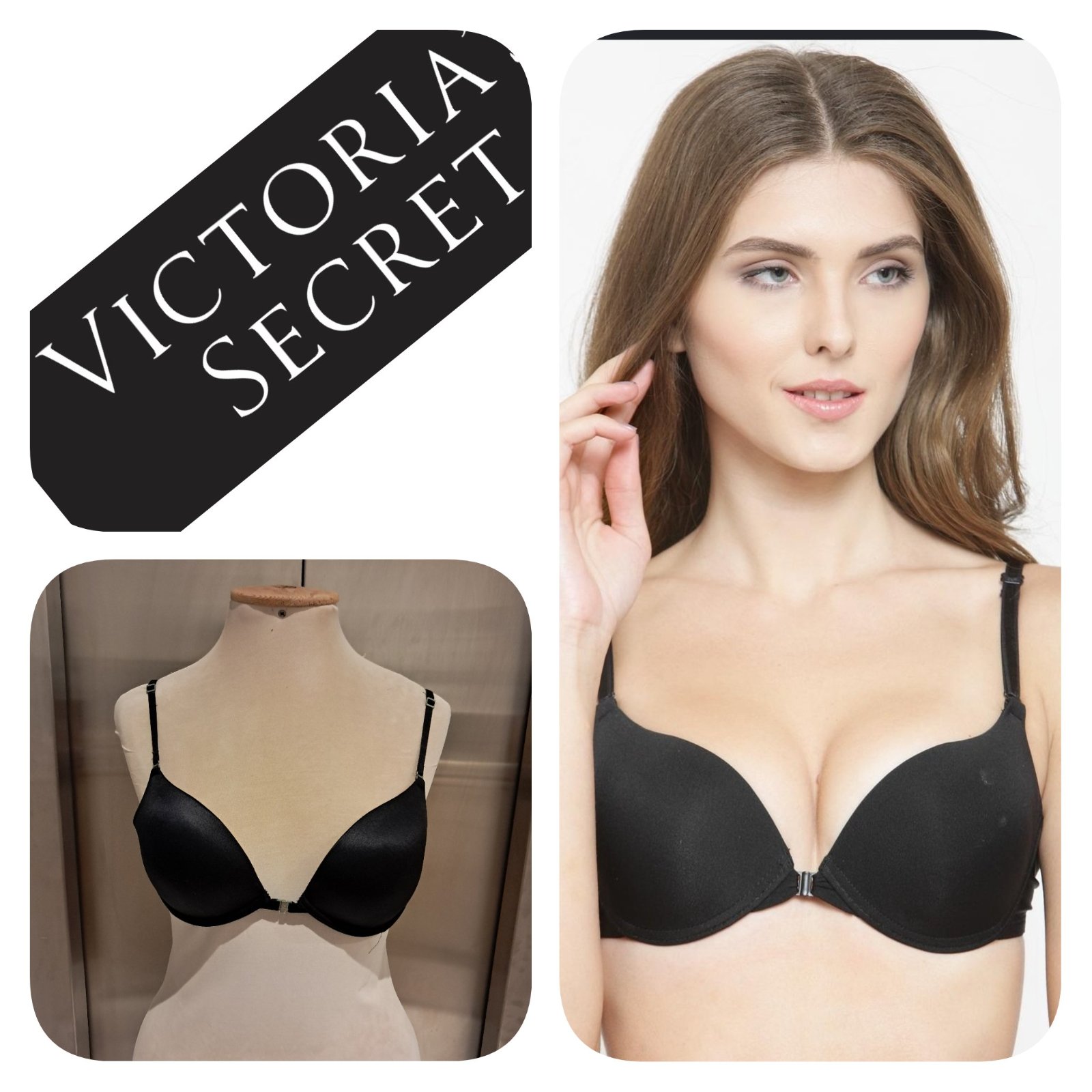 Subliiiiime ❤️❤️❤️❤️soutien-gorge noir de VICTORIA'S taille 34C rembourrée dos en dentelles 