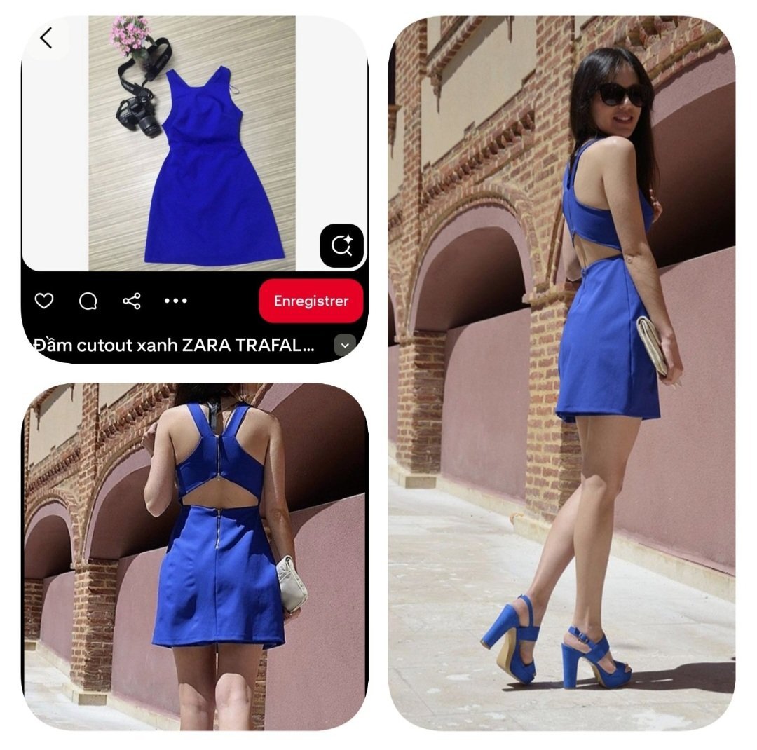 Subliiiiime❤️❤️❤️❤️❤️ robe de cocktail de ZARA le beau bleu taille 34