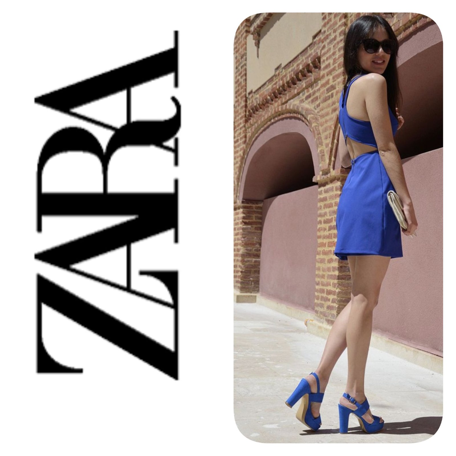 Subliiiiime❤️❤️❤️❤️❤️ robe de cocktail de ZARA le beau bleu taille 34